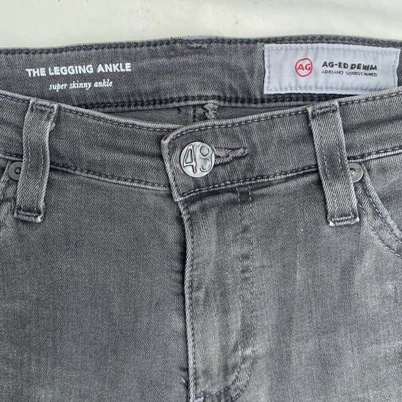 Ag Adriano Goldshmied The Legging Ankle Super Skinny Ankle Jeans Gray Size 28 - Picture 6 of 11